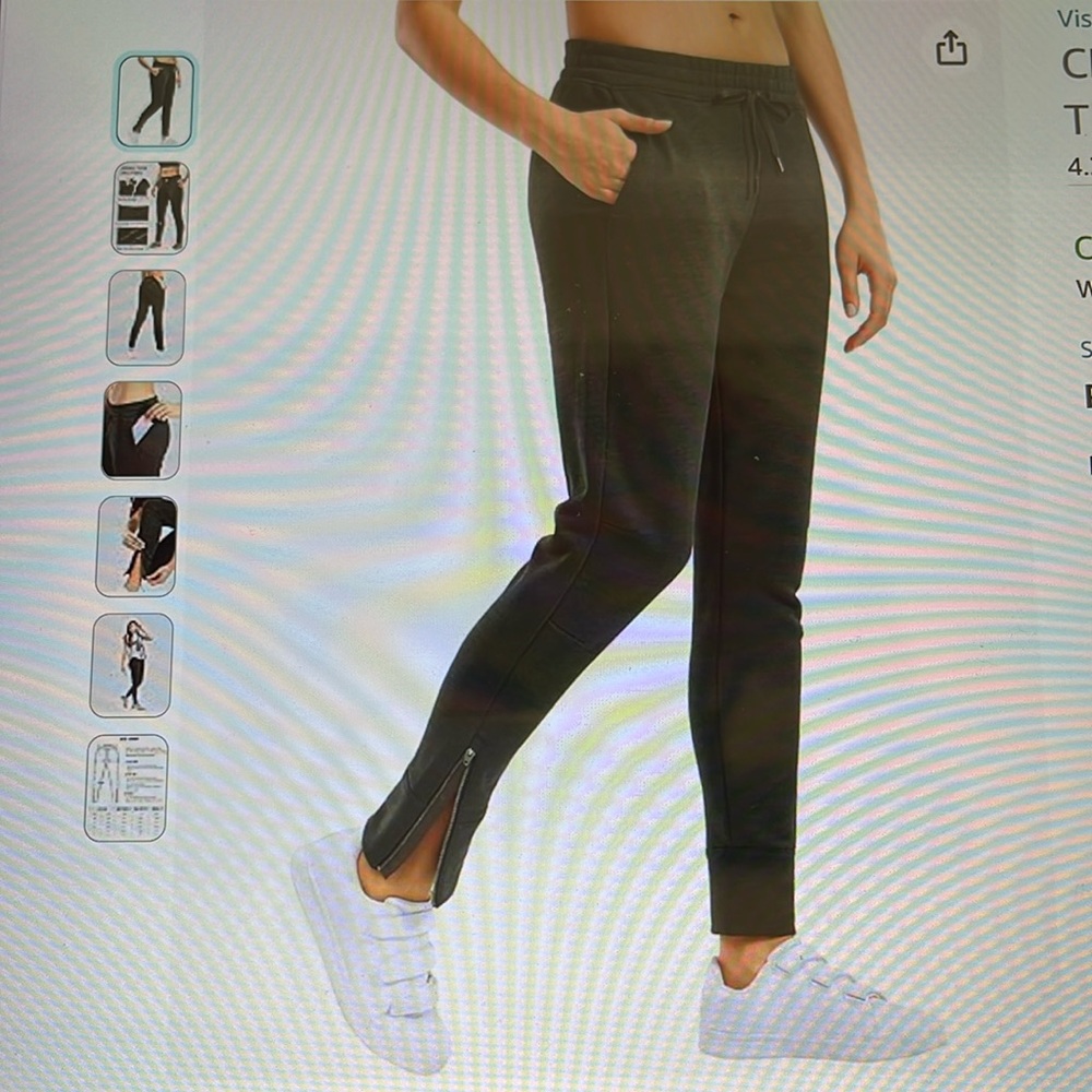CRZ YOGA women’s joggers sweatpants size small color grey sage